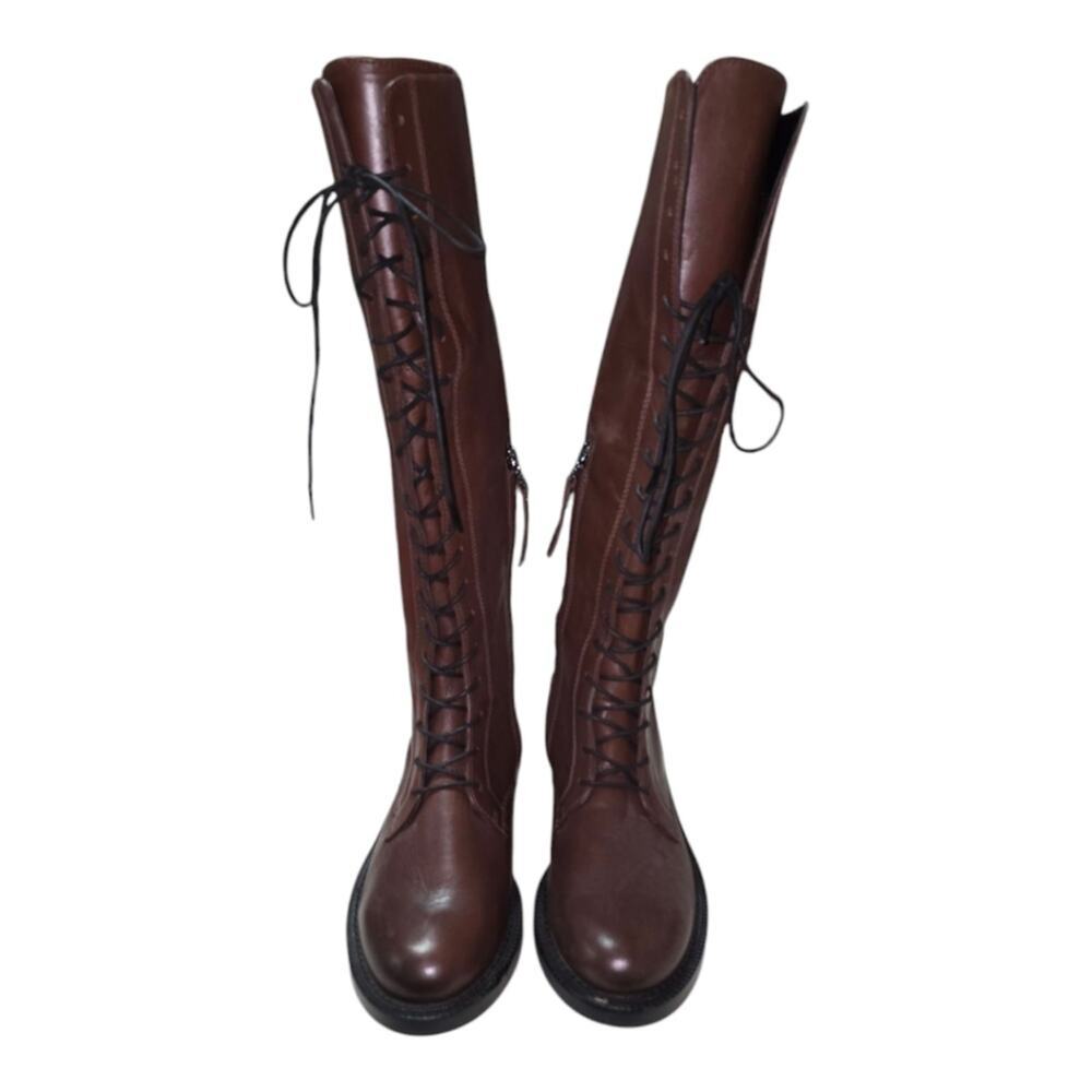 Sam Edelman Women's Nance‎ Tall Lace Up Leather Boots Brown US 6 M - Picture 12 of 14